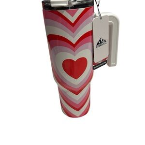 Hydrapeak Heart Pattern Tumbler - Red and Pink